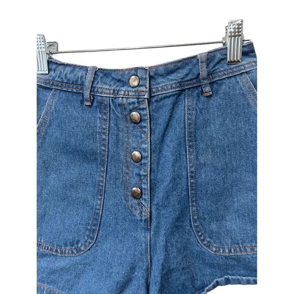 ASTR The Label Cotton Four Button Closure High Waist Denim Short Blue Size XS - Picture 3 of 9